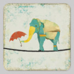 Pegatina agraciado del elefante del oro pegatinas