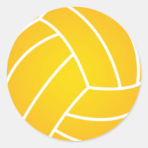 Pegatina amarillo de la bola del water polo