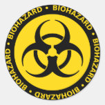 Pegatina amarillo del símbolo del Biohazard