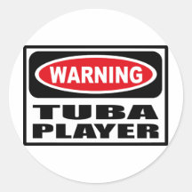 Pegatina amonestador del JUGADOR de la TUBA