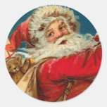 Pegatina antiguo del navidad de Santa