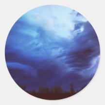 Pegatina azul marino del cielo de las nubes