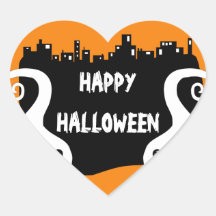 Pegatina bilateral de Halloween de los fantasmas