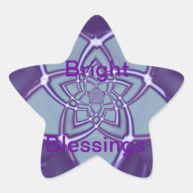 Pegatina brillante de la estrella de las bendicion
