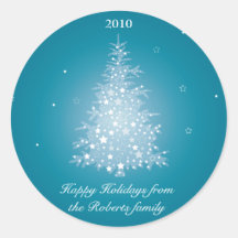 Pegatina brillante del árbol de navidad