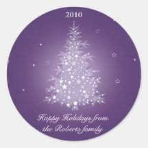 Pegatina brillante del árbol de navidad