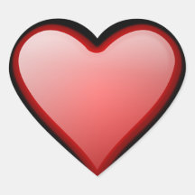 pegatina brillante del corazón del amor