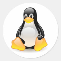 Pegatina brillante del pingüino de Tux Linux