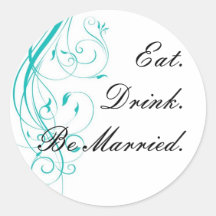 Pegatina casado Eat.Drink.Be