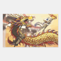 Pegatina chino del Año Nuevo de Dragonbros