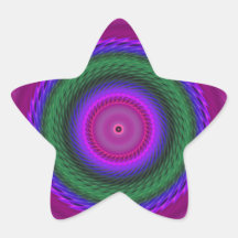 Pegatina colorido de la estrella del remolino