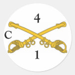 Pegatina con 4cav las insignias, 4, 1, C