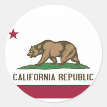 Pegatina con la bandera de California