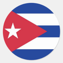 Pegatina con la bandera de Cuba