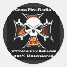 pegatina cruzado de la radio del fuego