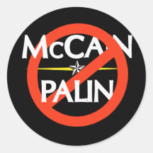 Pegatina de Anti-McCain/Palin