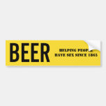 Pegatina de ayuda de la gente de la CERVEZA Pegatina De Parachoque