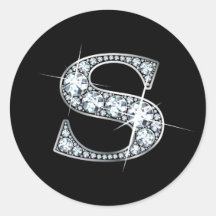 Pegatina de Bling del diamante de "S"