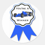 Pegatina de Blue Ribbon del coche de carreras