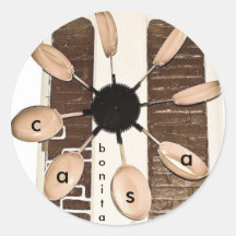 Pegatina de Bonita de las casas, cacerola 9