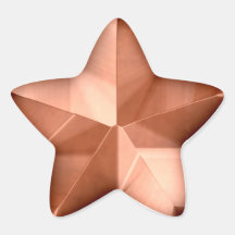 Pegatina de bronce de la estrella