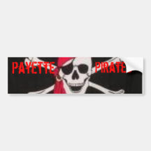 Pegatina de Bummper del pirata de Payette Pegatina De Parachoque