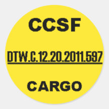 Pegatina de CCSF - un número SUBRAYADO