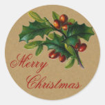 Pegatina de Chistmas del vintage