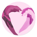 pegatina de fusión del corazón púrpura pegatinas