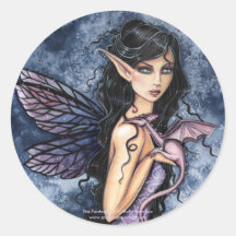 Pegatina de hadas gótico del dragón por Molly Harr