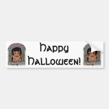 Pegatina de Halloween y de los Gargoyles Etiqueta De Parachoque