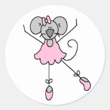 Pegatina de la bailarina tres del ratón