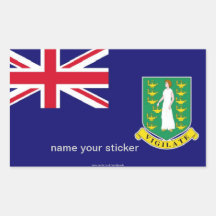 Pegatina de la bandera de British Virgin Islands