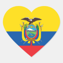 Pegatina de la bandera de Ecuador