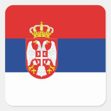Pegatina de la bandera de Serbia