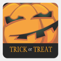 Pegatina de la calabaza del truco o de la invitaci