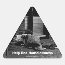 Pegatina de la campaña de la falta de vivienda del