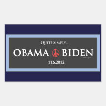 Pegatina de la campaña de Obama Biden 2012