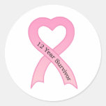 Pegatina de la cinta del rosa del superviviente de