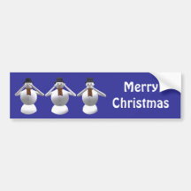 Pegatina de la decoración del sitio de tres navida pegatina de parachoque