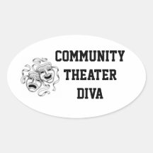 Pegatina de la diva del teatro de la comunidad