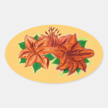 Pegatina de la flor del lirio