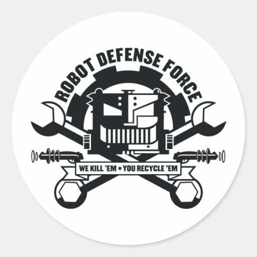 Pegatina de la fuerza de defensa del robot