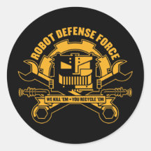 Pegatina de la fuerza de defensa del robot