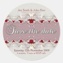 Pegatina de la invitación del boda