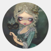 "Pegatina de la mascarada de Marie"