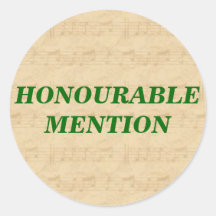 Pegatina de la mención honorable de BES - mayúscul