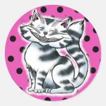 Pegatina de la moda del gatito de Cheshire