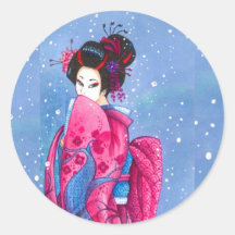 Pegatina de la nieve de la sorpresa, grande, arte 