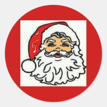 Pegatina de la obra clásica de Papá Noel